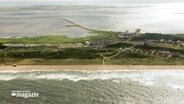 Eine Drohnenaufnahme zeigt eine Sandbank bei Rantum Becken. © NDR 