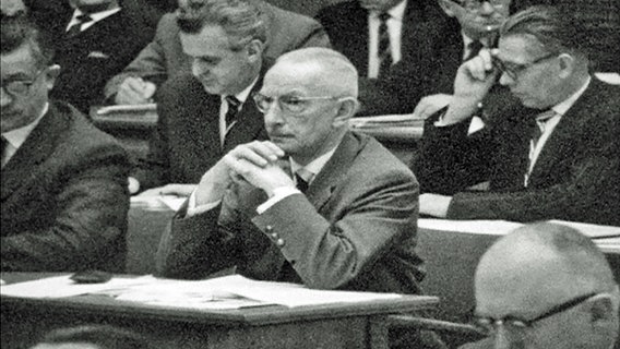 Heinz Reinefarth, Westerländer Bürgermeister sitzt im Kieler Landtag  Foto: Screenshot