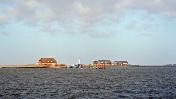 Zehn Halligen erheben sich aus dem nordfriesischen Wattenmeer. Die Hallig Langeneß ist die größte, gepeitscht von Sturmfluten und Gezeiten. © © NDR/MedienKontor/Carolin Reiter 