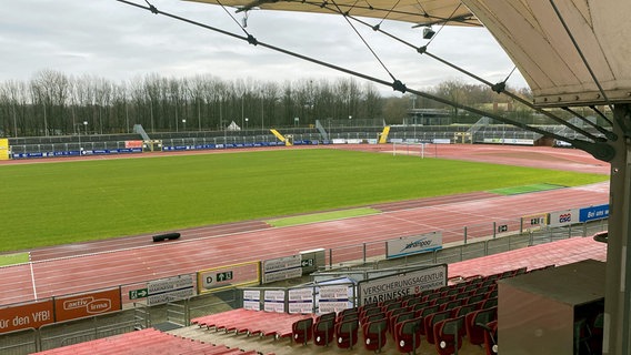 Ins Marschweg-Stadion wechselte der Club nach dem Verkauf der Spielstätte in Donnerschwee. © NDR/Inka Blumensaat 