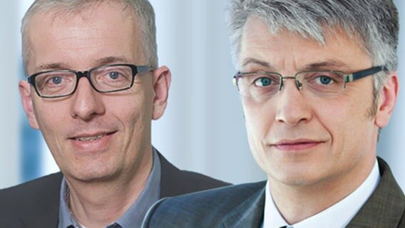Carsten Schmiester (li.) und Clas Oliver Richter, ARD-Korrespondenten in Stockholm (Collage) © ARD 