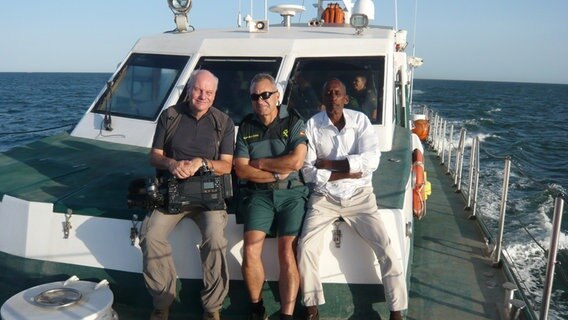 Stefan Schaaf auf einer Bootspatrouille in Mauretanien  