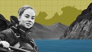 Bildmontage: Young Adventurer Kim an einem Fjord in Norwegen. © NDR 