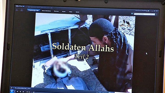 Screenshots eines islamistischen Videos © NDR 