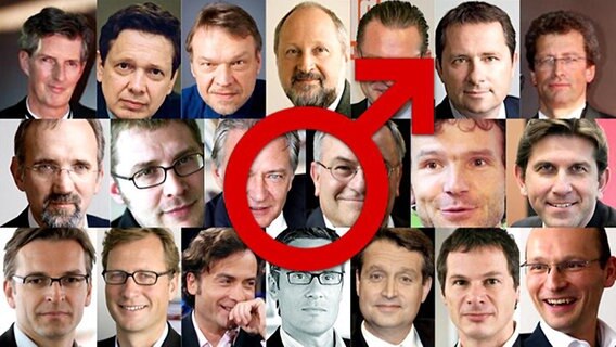 Männer in führenden Positionen in den Medien © NDR 