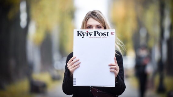 Eine blanke Ausgabe der Kyiv Post © Kyiv Post Foto: Oleg Petrasiuk