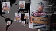 Protestbilder gegen Bill Gates.  