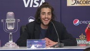 ESC-Gewinner Salvador Sobral auf der Pressekonferenz in Kiew  