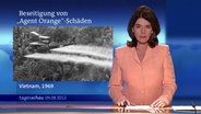 Moderatorin Susanne Daubner in der Tagesschau vom 9. August 2012.  