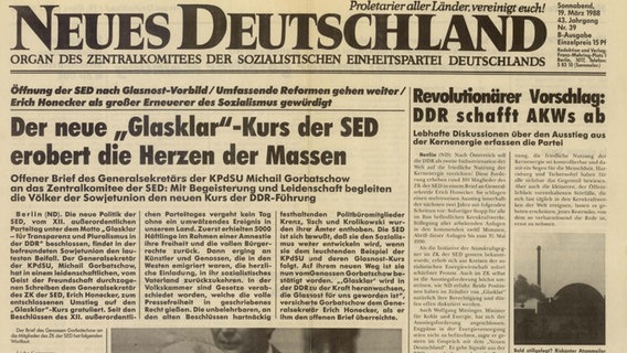 Cover der gefakten Ausgabe vom "Neuen Deutschland"  