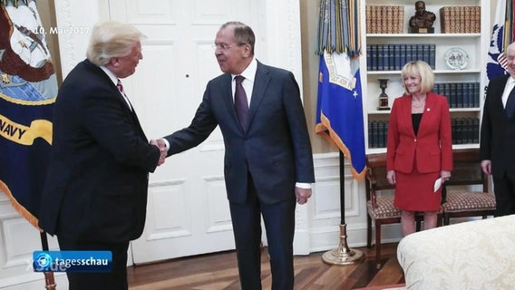 Trump mit dem russischen Außenminister  