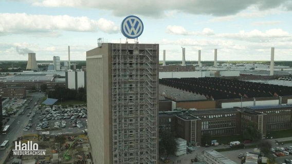 Ein VW-Gebäude.  