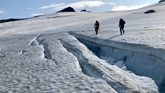 Gletscherspalte auf dem Snæfellsjöküll © NDR/Christian Stichler 