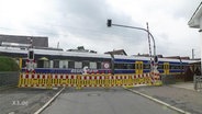 Bahnsperrungen während Sturm Xavier.  