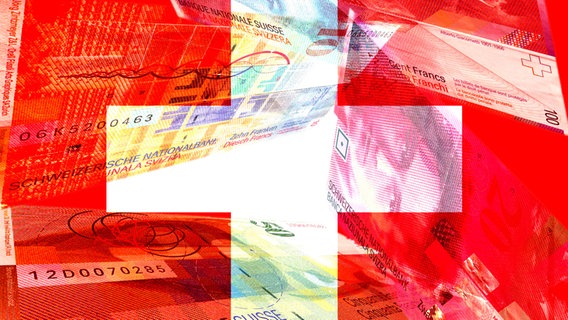 Schweizer Franken und die Schweizer Flagge © picture alliance/APA/picturedesk.com 