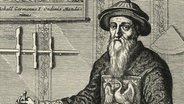 Porträt des Astronomen und Missionars Johann Adam Schall von Bell (1592-1666) in Mandarin-Tracht, zeitgenössischer Kupferstich. © picture alliance / akg-images | akg-images 