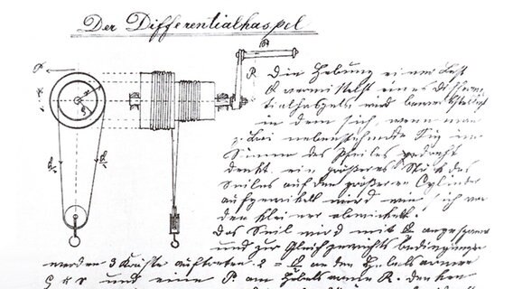 Konstruktionszeichnung aus einem der Collegebücher von Heinrich Büssing © Heinrich-Büssing-Haus, Nordsteimke/ MAN 