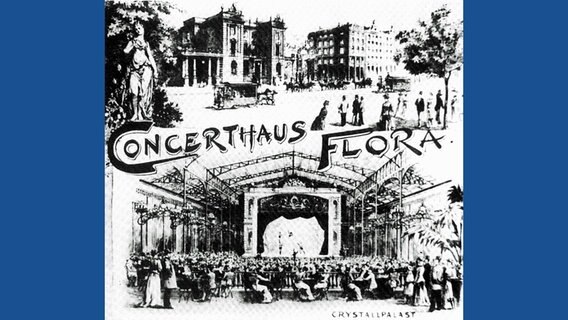 Programmzettel vom Hamburger Concerthaus Flora um 1895 © wia Wikimedia Commons Foto: unbekannt