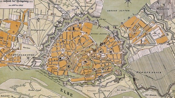 Eine Karte von Hamburg im Jahr 1813 © Stubbe da Luz, Scheiblich Foto: Reinhard Scheiblich