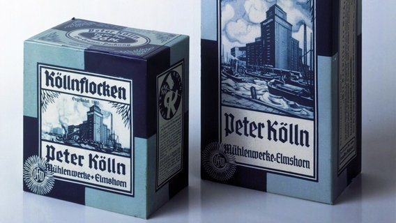 Verpackungen der Köllnflocken aus den 1930er-Jahren © Peter Kölln GmbH & Co. KGaA 