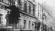 Karl Liebknecht bei seiner letzten Rede am 4. Januar 1919 in Berlin. © picture-alliance / akg-images Foto: Willy Roemer