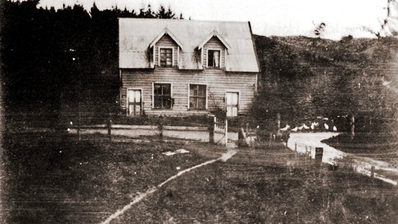 historisches Foto des Neudorf Hotels bei Upper Moutere in Neuseeland © Hans Eggers Website 