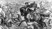 Niederlage der Türken vor Wien durch Johann Sobiesky am Kahlenberg 1683.  (Holzstich aus dem 19. Jahrhundert) © picture-alliance / akg-images Foto: akg-images