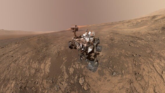 Die Kamera des Rovers Curiosity hat am 31. Januar 2018 ein Selbstporträt auf der Marsoberfläche gemacht. © NASA/JPL-Caltech/MSSS 