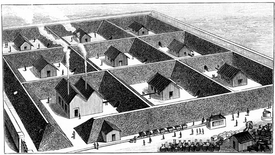 Dynamitfabrik in Nordwest-Italien um 1888 © imago/United Archives International 