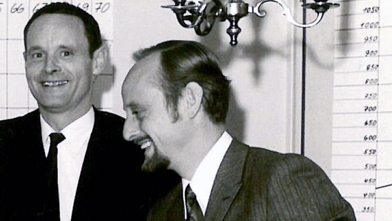 Die Firmengründer Carl-Wilhelm Edding (links) und Volker Detlef Ledermann in den 1970er-Jahren. © Edding international GmbH 