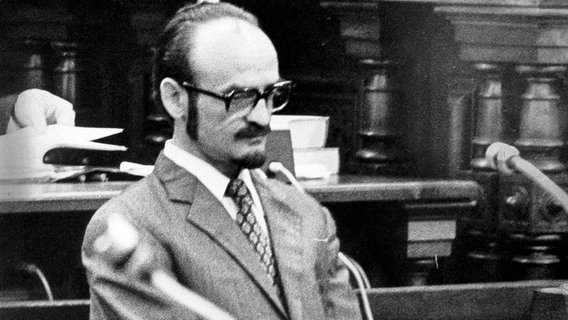 Frauenmörder Fritz Honka vor Gericht ( 12.11.1976) © picture-alliance / dpa-Bildarchiv 