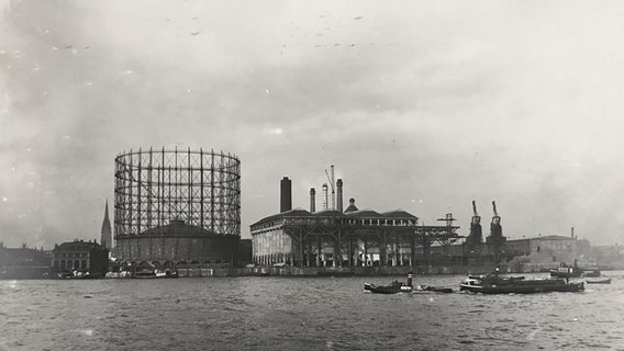 Das Hamburger Gaswerk auf dem Grasbrook um 1913 © Gasnetz Hamburg 
