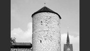 Der Beginenturm in Hannover, im Hintergrund die Marktkirche. © dpa - Bildarchiv 