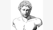 Der römische Kaiser Hadrian (76 bis 138 nach Christus), digitale Reproduktion einer Originalvorlage aus dem 19. Jahrhundert. © picture alliance / Bildagentur-online/Celeste 