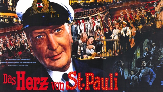 Filmplakat des Films "Das Herz von St. Pauli" von 1957 mit Hans Albers. © Studio Hamburg/NDR 