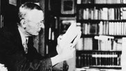 Hermann Hesse in seiner Bibliothek Montagnola (Tessin). © picture-alliance / akg-images 