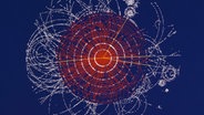 Die Illustration von 2011 zeigt den Zerfall eines fiktiven Higgs-Boson. Dem Nachweis des lange gesuchten Higgs-Teilchen sind Physiker des weltgrößten Teilchenbeschleunigers LHC einen wichtigen Schritt nähergekommen. © picture alliance / dpa | CERN 