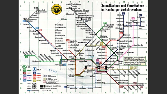 HVV-Plan von 1969. © HVV 