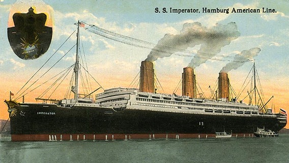 Der "Imperator" auf einer historischen Postkarte © Naval History & Heritage Command, Washington, DC. 