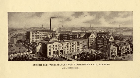 Ansicht der Werksanlagen der Firma Beiersdorf, 1915 © Beiersdorf AG 