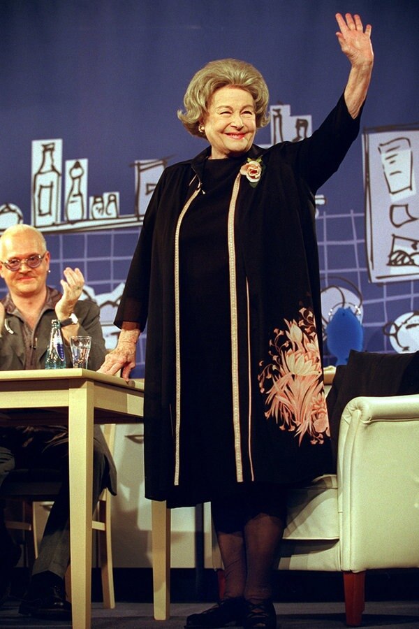 Ilse Werner 2002 in der Talkshow "Leipziger Allerlei - Leute in Leipzig". © Picture-Alliance / ZB Foto: Thomas Schulze