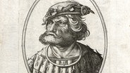 Porträts des Ritters Kunz von der Rosen (historischer Stich aus dem Hamburger Staatsarchiv). © Hamburger Staatsarchiv 