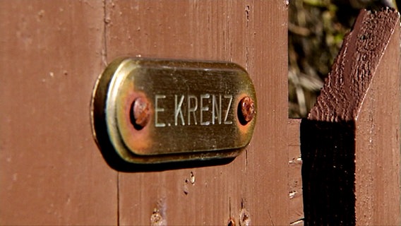 Namensschild an Grundstück von Egon Krenz © NDR 