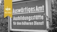 Schild der Ausbildungsstätte für den höheren Dienst, Auswärtiges Amt in Bonn. © NDR Archiv Screenshot 