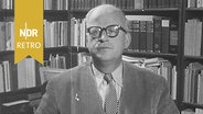 Helmut Thielicke, Ordinarius für Systematische Theologie an der Universität Hamburg, Dezember 1957. © NDR Archiv Screenshot 