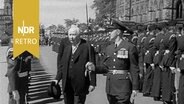 Theodor Heuß wird von einer Ehrenkompanie vor dem Parlamentsgebäude in Ottawa begrüßt, 02.06.1958. © NDR Archiv Screenshot 