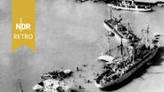 Luftbildaufnahme des Suezkanals während der Krise, Port Said, Ägypten, 19.11.1956. © MAGO / ZUMA/Keystone 