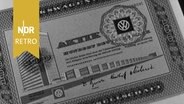 VW-Aktie zum Nominalwert von 100 DM, 1961. © NDR Archiv Screenshot 