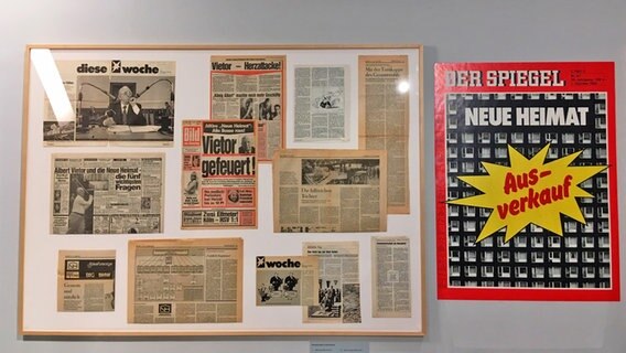 Zeitungs- und Magazintitel zum Skandal um die "Neue Heimat" in den 1980er-Jahren. Zeitungs- und Magazintitel zum Skandal um die "Neue Heimat" in den 1980er-Jahren. © NDR Foto: Dirk Hempel