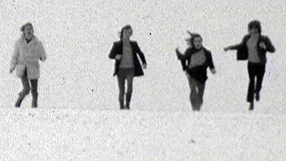 Die Rattles im Schnee.  